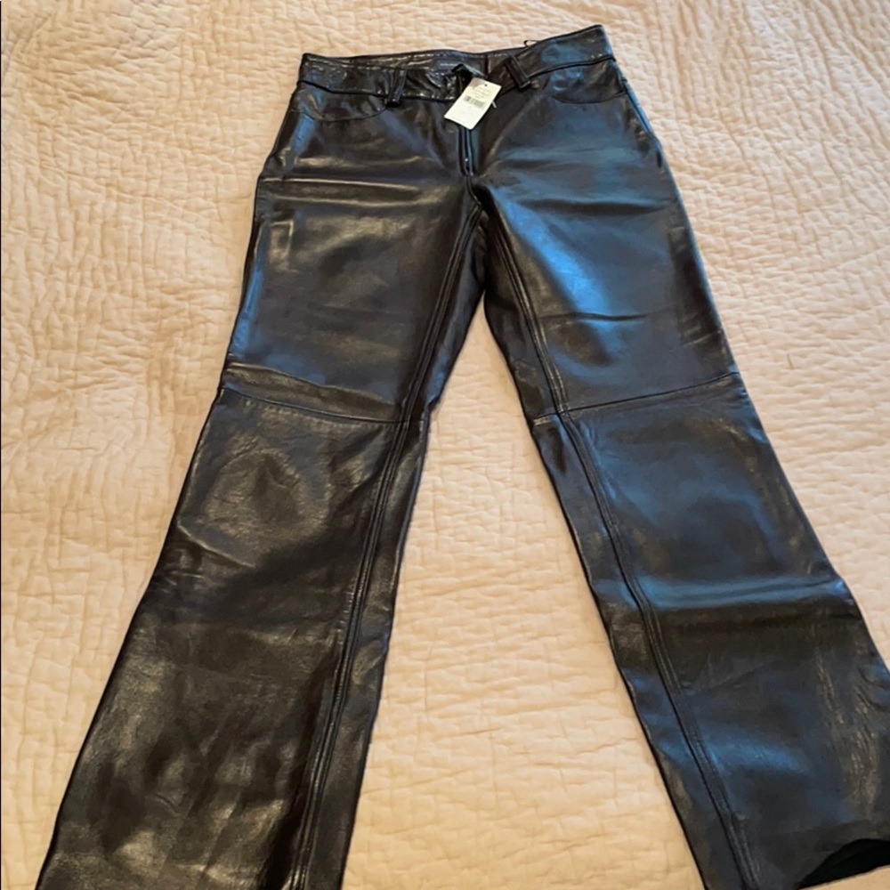Black Leather Pants Banana Republic